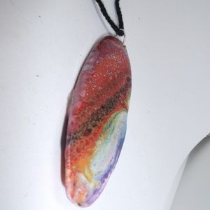 Volcano Girls Handpainted Driftwood Necklace